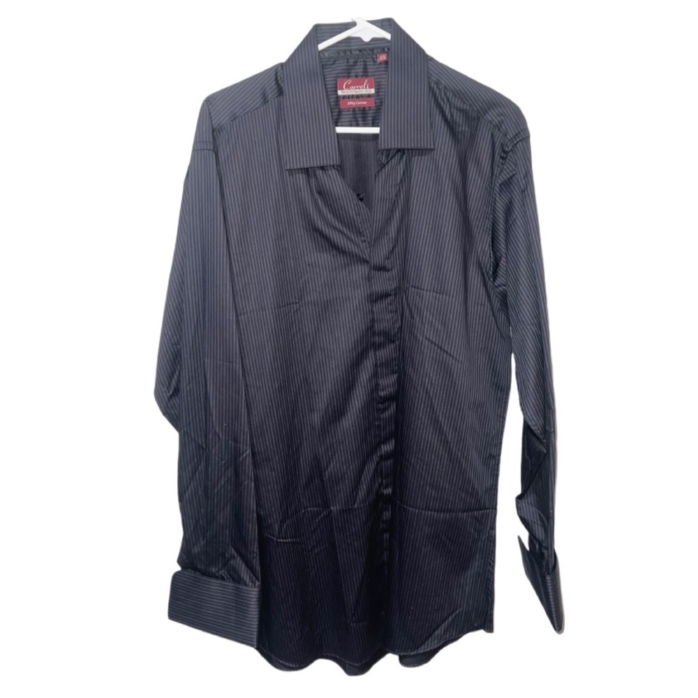Carreli Mens Long Sleeve Button Down Dress Shirt